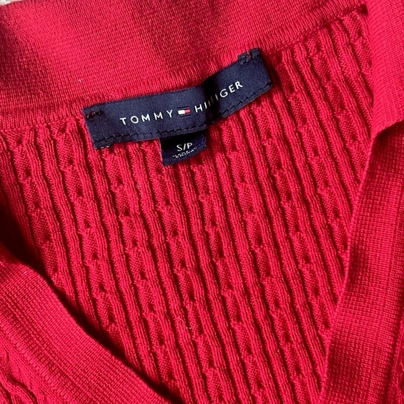 ⭐️BOGO FREE⭐️ TOMMY HILFIGER Cropped Cable Red-white-blue Sweater S - Picture 10 of 10
